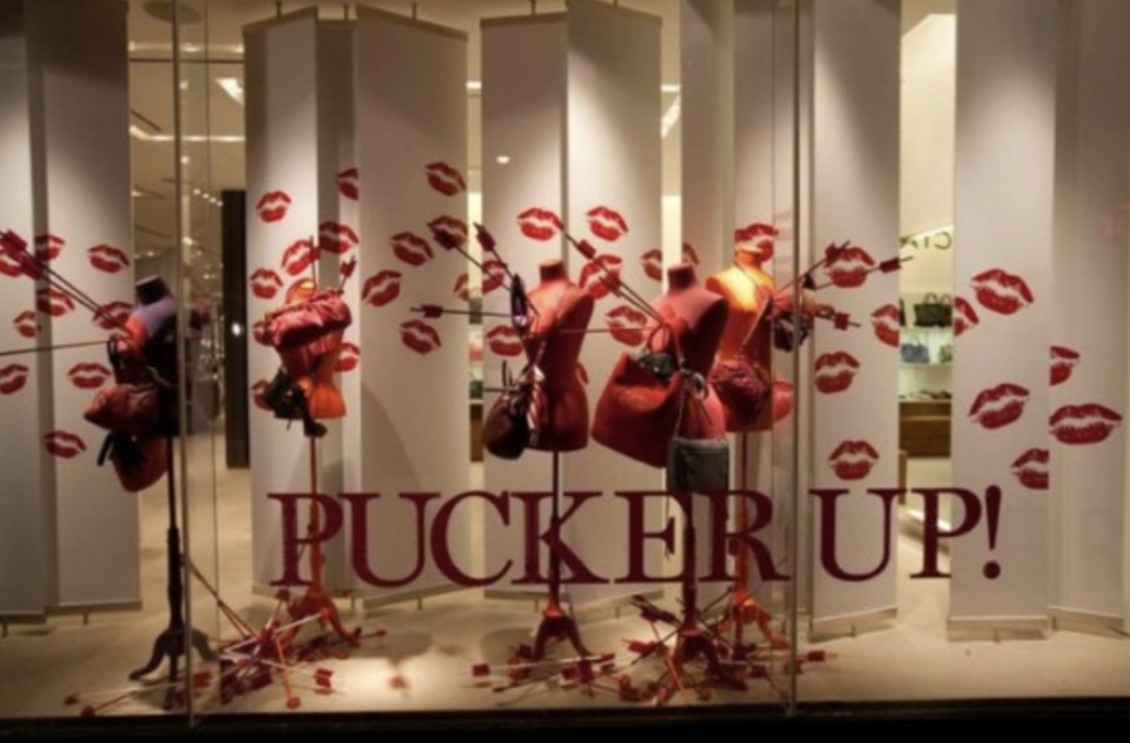 Valentine’s Day window displays